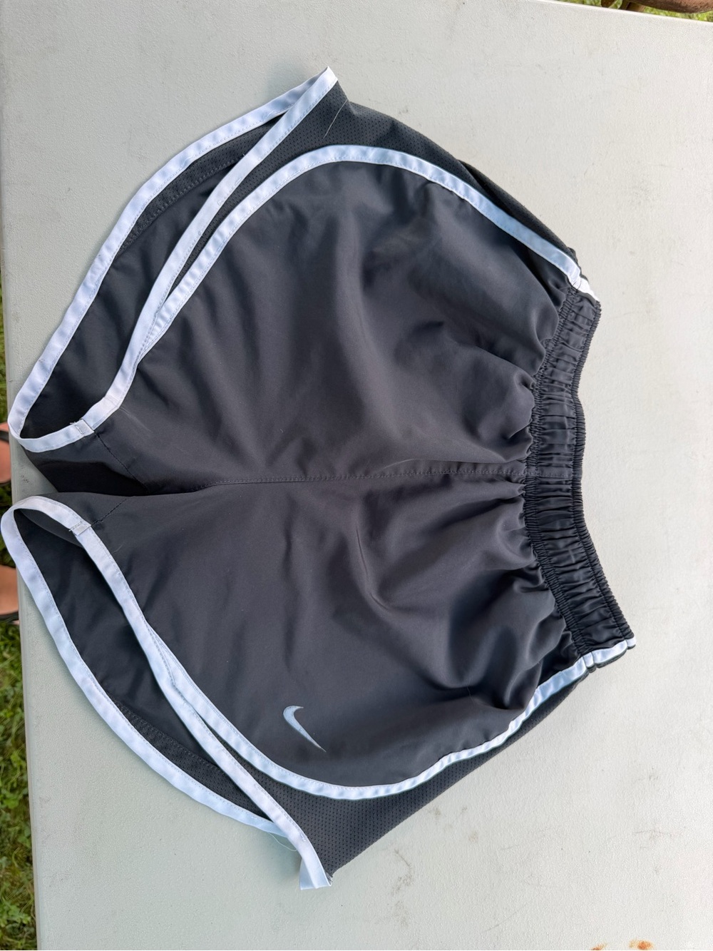 Nike Women's Black Athletic Shorts with White Trim